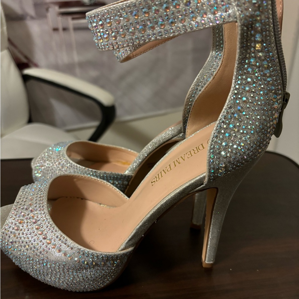 Dream Pairs anklet silver heel
